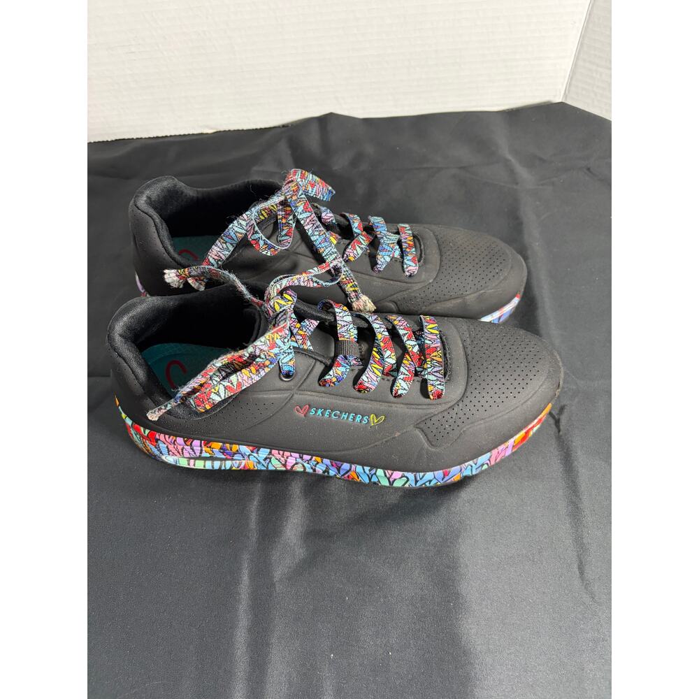 Skechers Women's Street Uno-Ravaged Love Sneakers Size 11